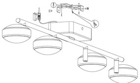 Eglo 97717 - LED RGB Dimmelhető spotlámpa CORROPOLI-C 4xLED/5W/230V
