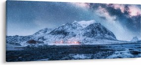 A hegyek képe a csillagos ég (120x50 cm)