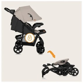 Lionelo - EMMA PLUS sport babakocsi bézs/fekete