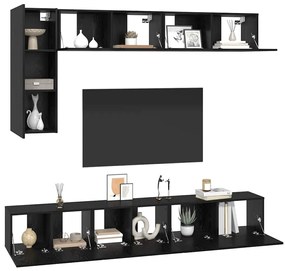 TV szekrény garnitúra 6 pcs Musta tammi 30.5 x 30 x 90 cm