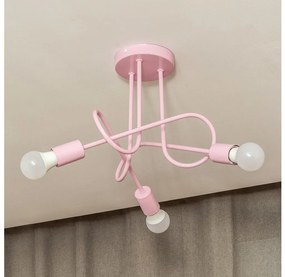 Felületre szerelt OXFORD csillár 3xE27/15W/230V rózsaszín