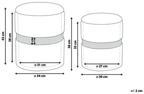 Zsámoly készlet (2 db.) Medza (szürke). 1081320