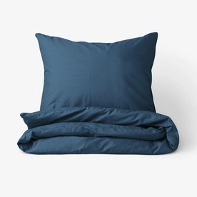 Goldea pamut ágyneműhuzat garnitúra - tengerészkék 220 x 200 és 2db 70 x 90 cm