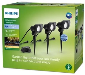 Philips - 3x GARDENLINK LED kültéri spotlámpa 6W 230V 2700K IP44