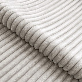 Világosszürke kordbársony sarokkanapé (bal oldali-L alakú) Marbeya – Ropez