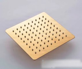 Falba süllyesztett zuhanyrendszer EYN PT34451 három kimenettel és LED-del, fényes arany felülettel — 40 cm-es fej és szelep szerelődobozzal