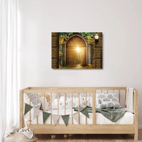 Üveg kép - A kapu az erdőben (70x50 cm)