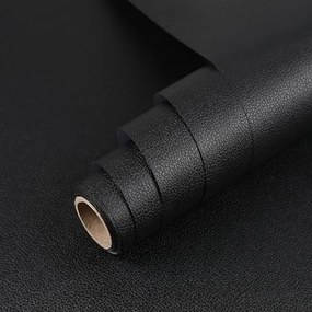 Öntapadós furnér tapéta bútorokhoz fekete texturált 40cm x10m