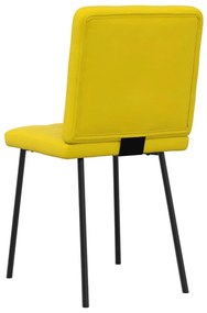6 db sárga bársony étkezőszék
