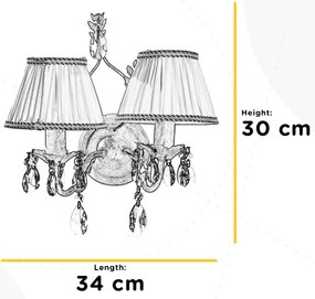 ONLI - Fali lámpa KAREN 2xE14/6W/230V bronz