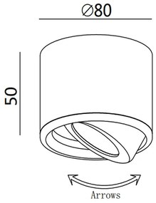 Fabas 3430/71/102 - LED spotlámpa ANZIO 1xLED/6W/230V