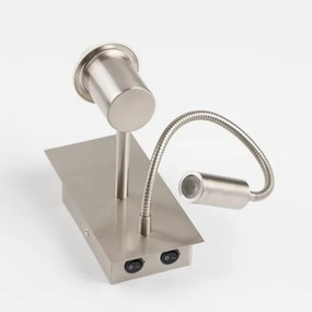 Brilagi - LED Fali lámpa NUBILA 1xE27/25W/230V + LED/3W króm/szürke