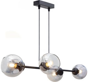 Csillár zsinóron LATIL 4xE27/60W/230V fekete