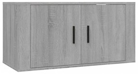 3 db szürke sonoma falra szerelhető TV-szekrény 80x34,5x40 cm
