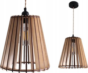 Fából Készült Mennyezeti Lámpa Cone mintás keret