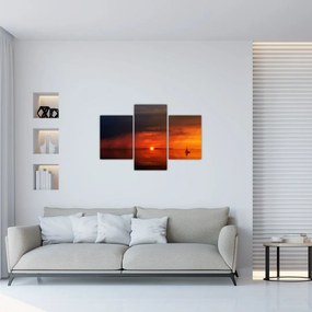 Vitorlás naplementekor (90x60 cm)