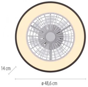 JUST LIGHT. 14447-18 - LENO LED RGBW mennyezeti ventilátor 44W/230V + DO