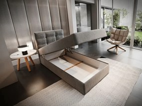 Kárpitozott boxspring ágy GLORIEN 90x200 cm bíbor Matrac: Bonell rugós matrac