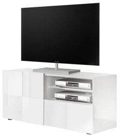 DAMA Kis Fehér TV Szekrény 1 ajtós 1 fiókos 121cm