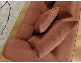 Terrakotta színű zsenília kanapé 237 cm Whesley – Bobochic Paris