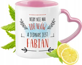 Fábián Bögre Rózsaszín Szív Alakú Füllel Kávé Ajándék