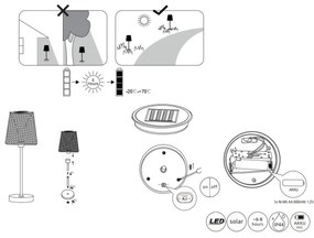 Globo 36629 - LED Napelemes lámpa SOLAR LED/0,06W/3V IP44