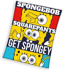 SpongyaBob Get Spongey coral fleece polár takaró 130x170cm