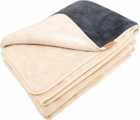 Vastag meleg dupla rétegű flanel Fleece szürke takaró