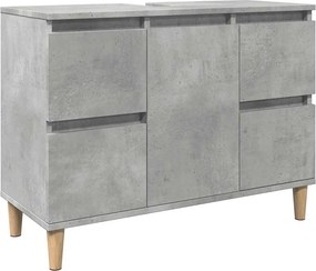 vidaXL betonszürke szerelt fa mosdószekrény 80 x 33 x 60 cm
