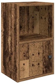 antik fa színű szerelt fa könyvespolc 31x24x52 cm