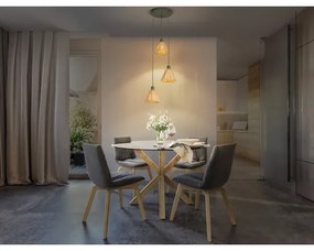 Ledvance - Csillár zsinóron DECOR RAFFIA 3xE27/15W/230V raffia háncs