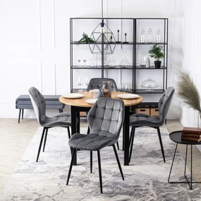 Szék szürke színben, bársony kárpittal. LUCKY