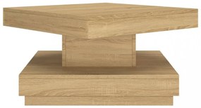 világosbarna MDF dohányzóasztal 60 x 60 x 35 cm