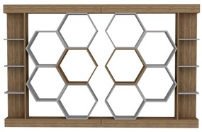 Regál Salix (fehér + dió) . 1102598