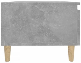betonszürke szerelt fa dohányzóasztal 90x49x45 cm