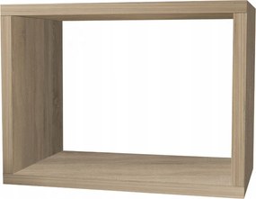 Fali könyvespolc, akasztós fali polc, sonoma tölgy, 50x30x20