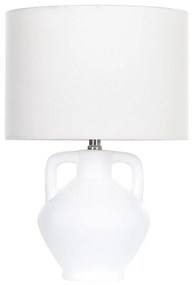 Fehér kerámia asztali lámpa LABRADA Beliani