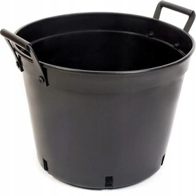 Fekete kerek virágtartó 20 L Nagy Virágtartó Felső átmérő: 36 cm