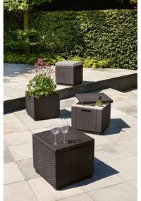 Sötétbarna kerti puff Cube – Keter