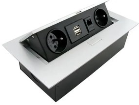 Dugaljsáv 2x230V/2xUSB/1xRJ45