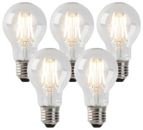5 db-os készlet, dimmelhető E27 LED izzó, átlátszó üveg, 4W, 320lm, 2200K