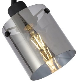 Design fali spotlámpa fekete füstüveggel - Domo