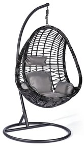 Tahiti sötétszürke műrattan függőfotel - Bonami Selection