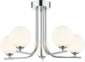 Dar Lighting modern mennyezeti lámpa cradle fehér csiszolt króm darcra5450-02