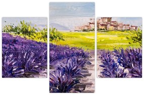 Kép - Provence, franciaország, olajfestmény (90x60 cm)