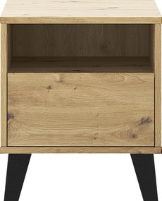 Éjjeliszekrény, artisan tölgy, BOGAN NEW 1S
