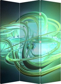 Paraván - Zöld absztrakció (126x170 cm)