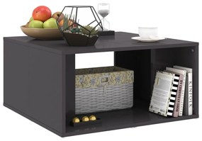 4 db magasfényű szürke szerelt fa dohányzóasztal 33x33x33 cm