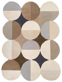 Szürkésbézs kézi szövésű gyapjú szőnyeg 120x170 cm Mia Ellipse – Flair Rugs