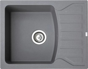Quadro M Metalac 372986 Gránit Mosogatótálca - Extra mély, Csepegtetőtálcás, Grafit